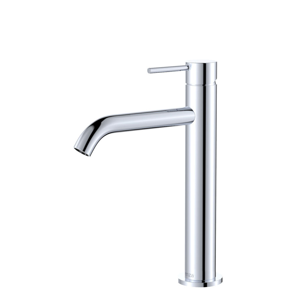 Fienza 228110 Kaya Basin Medium Mixer in Chrome - Premium Kitchen Faucet for Modern Sinks, Ideal for Home & Commercial Use