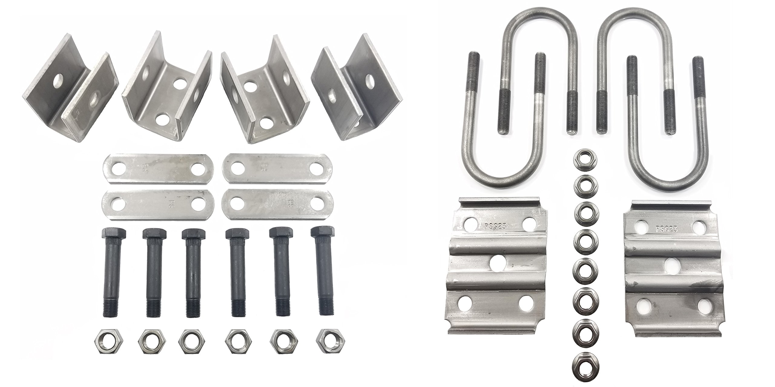 Rockwell American 3,500lb Trailer Axle Single Axle Spring Hanger Kit & U-Bolt Kit - Heavy Duty Suspension Replacement Parts for Utility Trailers, Boat Trailers & Cargo Trailers