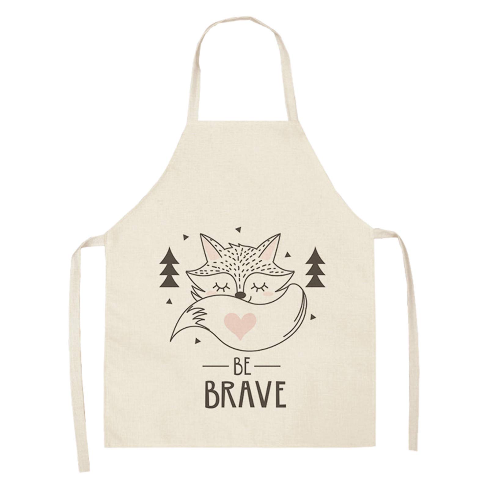 1PC Black Linen Bib Apron for Women - Adjustable Kitchen Apron for Cooking, Baking & Cleaning - Durable & Stylish Adult Apron for Home, Restaurant & BBQ Use