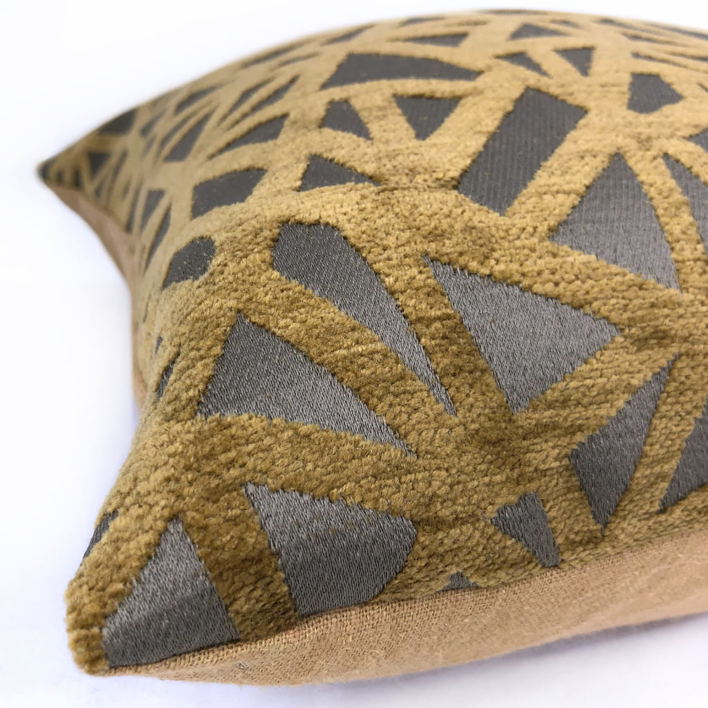 Kirby Golden Umber Brown Web Chenille Pillow Cover - Soft Decorative Throw Pillow Case for Sofa, Bed, Couch - Home Decor Accent for Living Room & Bedroom