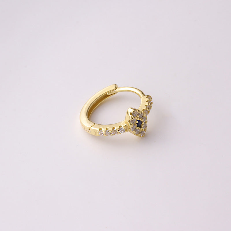 Small Hoop Earrings with Eye Ball Cartilage Design | HSPJ500 | Perfect for Punk, Gothic & Alternative Fashion Styles