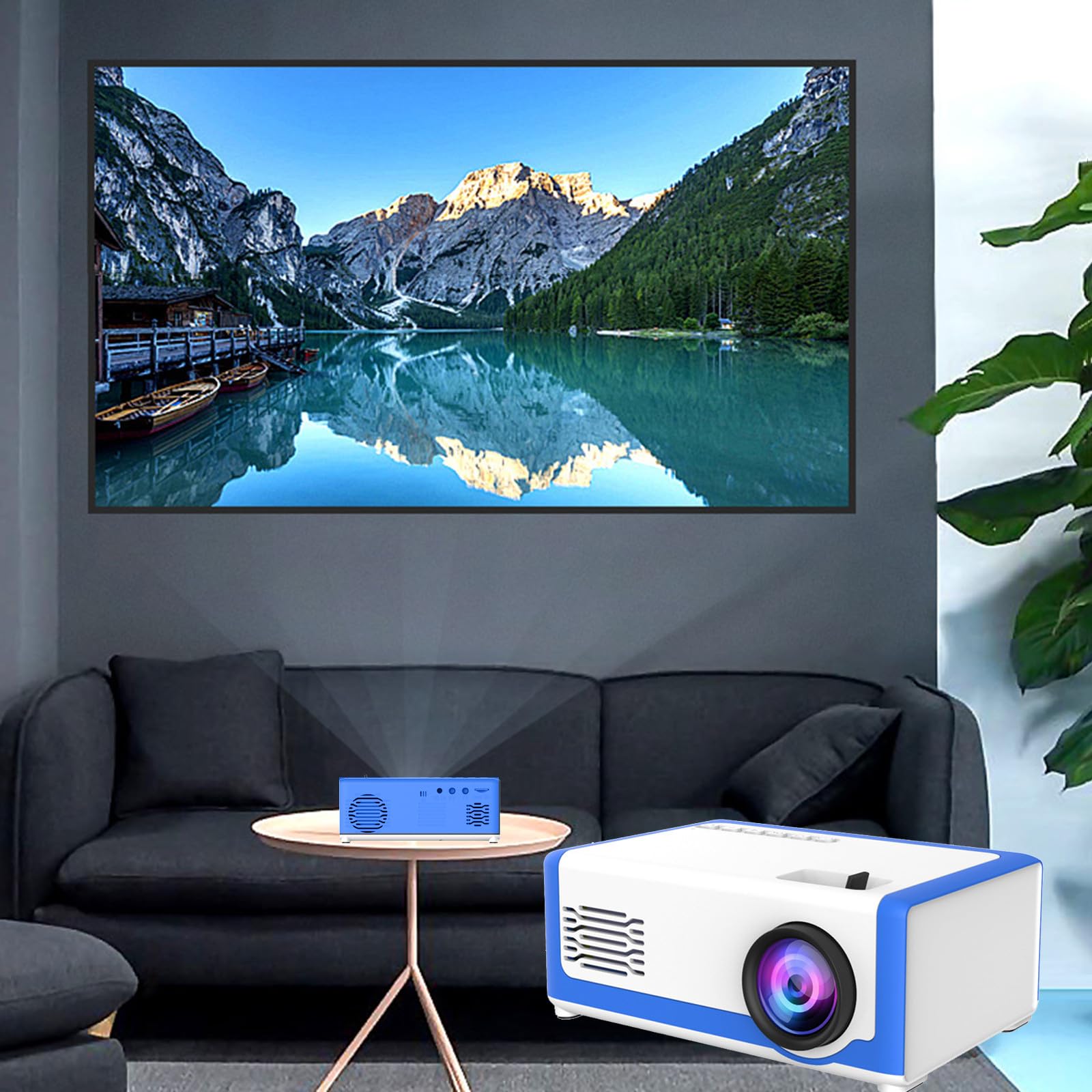 HCPZL Mini Projector - Portable HD LED Movie Projector for Home Theater & Outdoor Movies | HDMI & USB Connectivity | Perfect Gift for Kids & Family Movie Nights | Ideal for Cartoons, Home Cinema & Backyard Entertainment