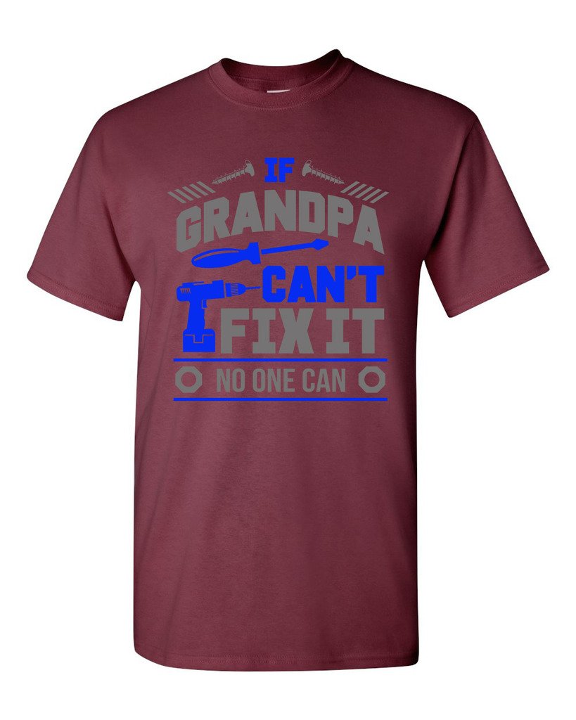 Funny Mechanic Tools T-Shirt for Adults - If Grandpa Can't Fix It No One Can - Perfect for DIY Enthusiasts & Car Lovers