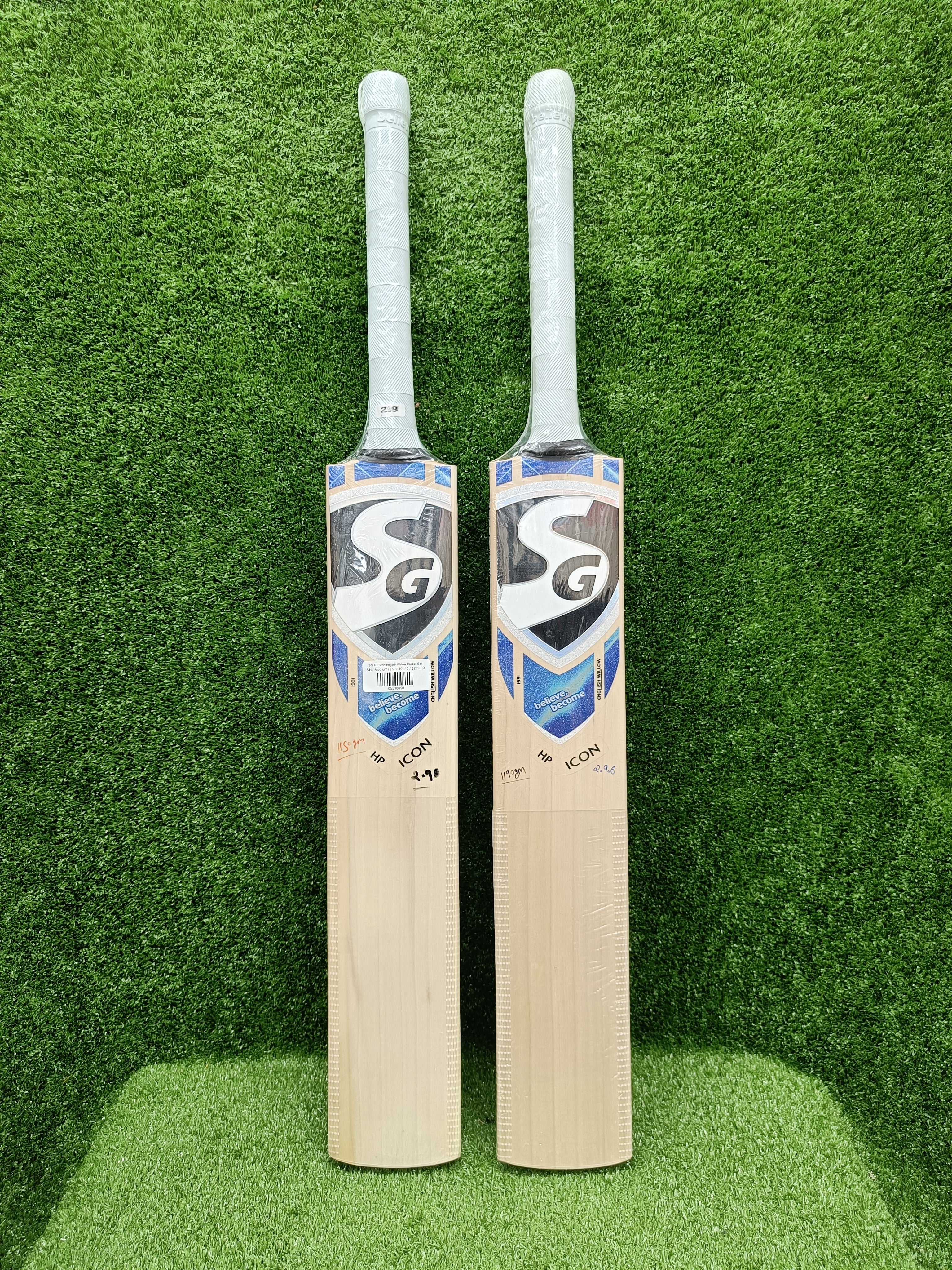 Premium SG HP Icon English Willow Cricket Bat - Professional Grade for Matches & Training | Perfect for Club, League & Practice Sessions