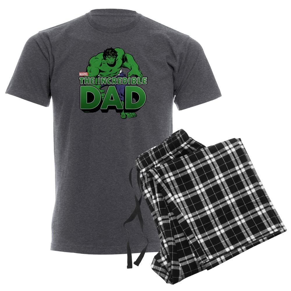The Incredible Dad Men's Charcoal Pajama Set - Soft & Comfortable Sleepwear for Fathers - Perfect for Father's Day Gifts, Lounge Wear & Family Movie Nights
