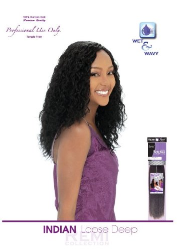 100% Human Hair Extensions - Indian Remy Remi Loose Deep Weave 18