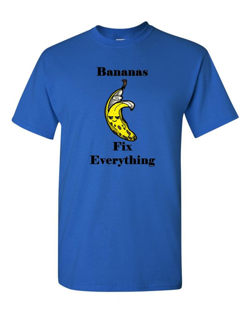 Bananas Fix Everything Funny Adult T-Shirt - Cool Graphic Tee for Casual Wear, Gifts & Everyday Outfits