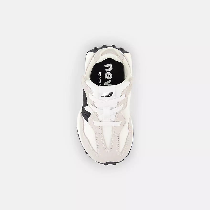 327 NEW B Hook & Loop Sneaker - Silver Birch & Black | Comfortable Slip-On Shoes for Men & Women | Perfect for Running, Walking & Casual Wear