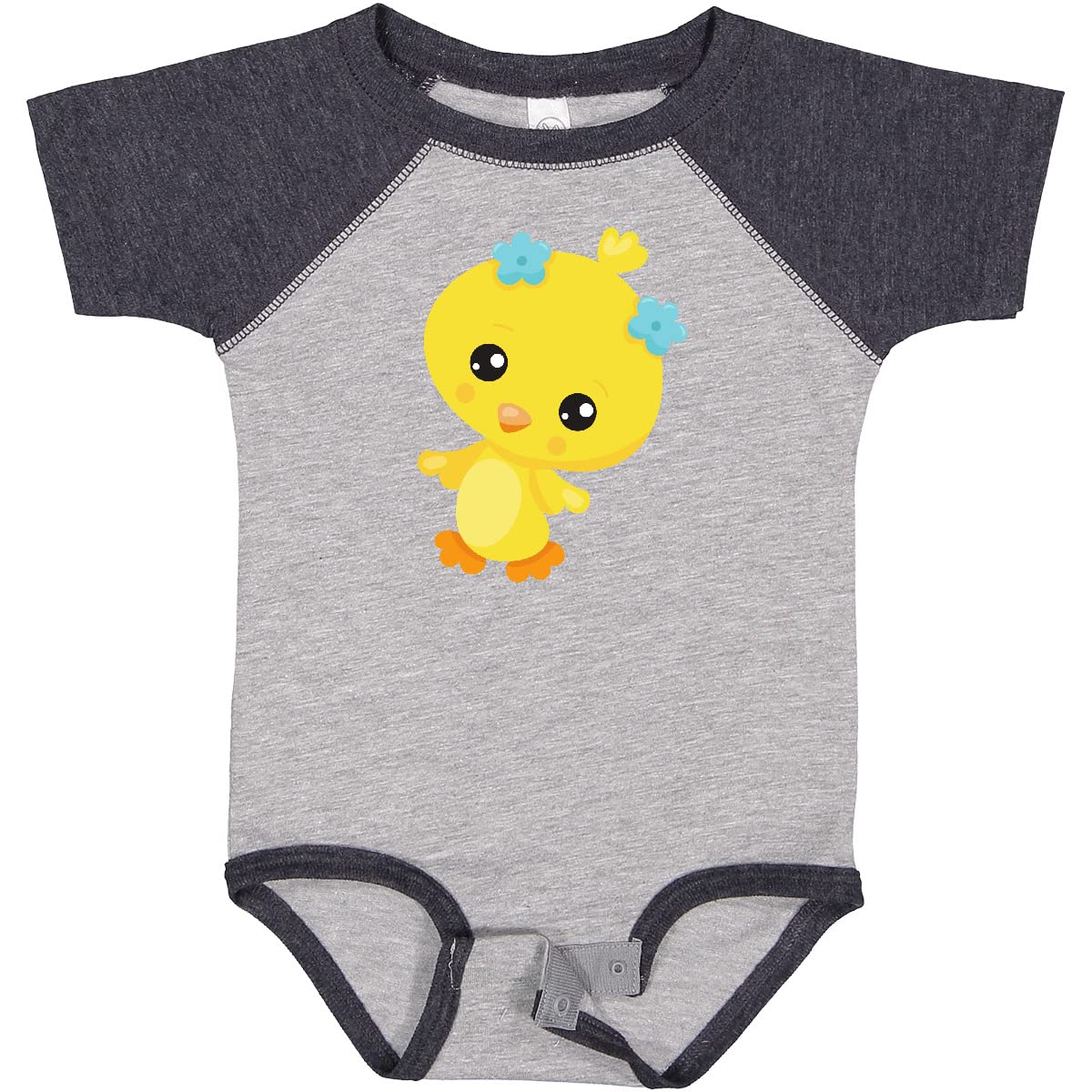 Inktastic Cute Chicken Baby Bodysuit with Floral Design - Adorable Chick Outfit for Infants & Toddlers - Perfect for Playdates, Photo Shoots & Everyday Wear