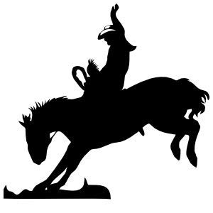Rodeo Cowboy Riding Bareback Bronco Sticker - Waterproof Vinyl Decal for Cars, Trucks, Laptops, Windows & Walls - Perfect for Western Decor, Biker Gangs, and Rodeo Enthusiasts