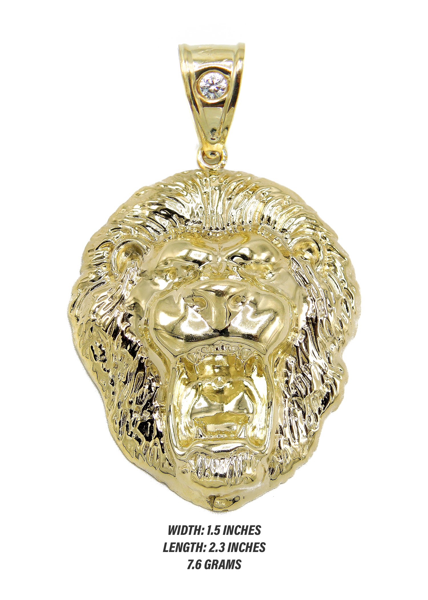 10K Gold Lion Head Pendant Necklace - 7.6 Grams Solid Gold Men's Jewelry - Perfect for Gifts, Parties, and Everyday Wear