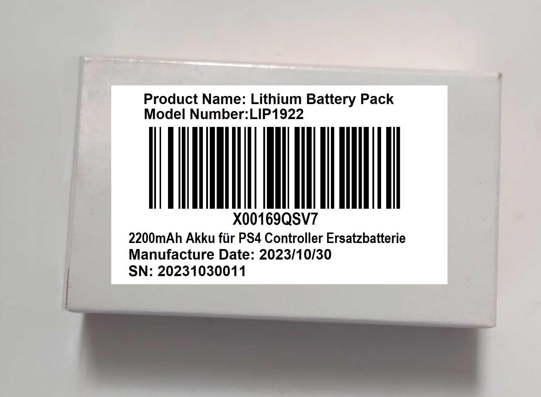 Original Lithium Battery LIP1922-S 3.7V 2200mAh Replacement Battery for PS4 Controller - Compatible with DUALSHOCK 4 Wireless Controller & PS4 Pro CUH-ZCT2 - Long-Lasting Gaming Power for Extended Play Sessions