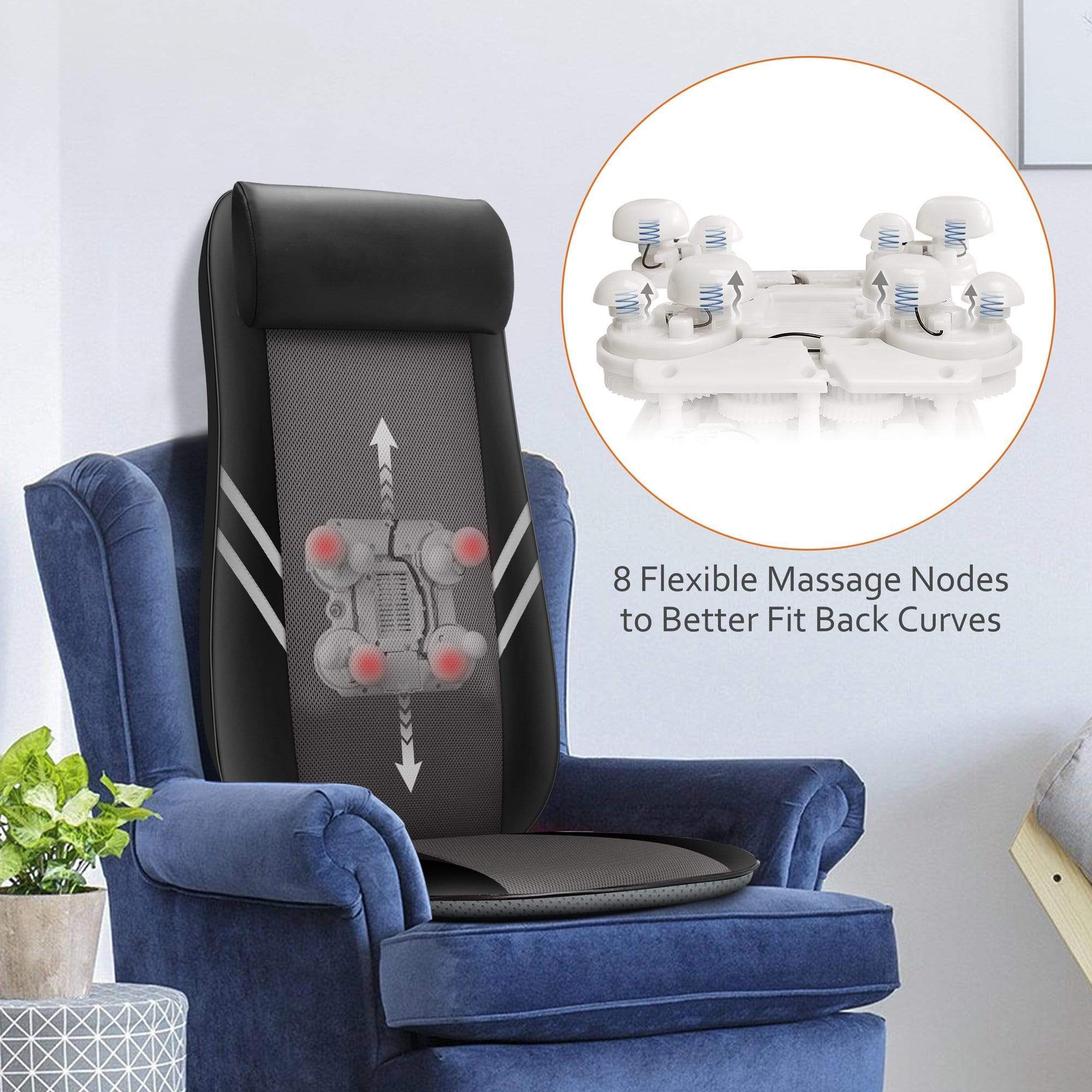 Snailax Shiatsu Massage Seat Cushion with Rolling & Kneading - Heated Back Massager for Office Chair, Car Seat & Home Use - Relieve Back Pain & Muscle Tension