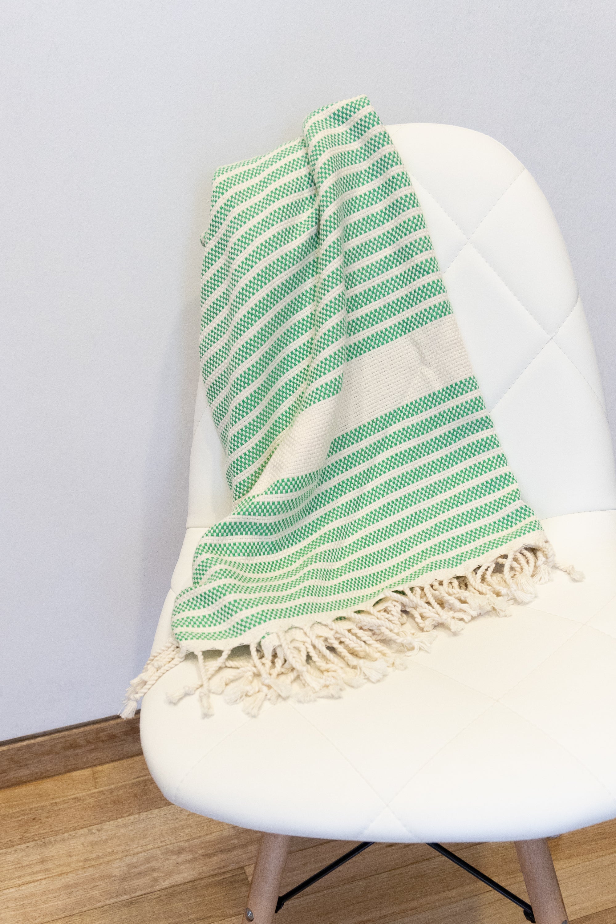 Premium Turkish Cotton Nazar Evil Eye Towel - Soft & Absorbent Bath, Beach & Yoga Towel - Green