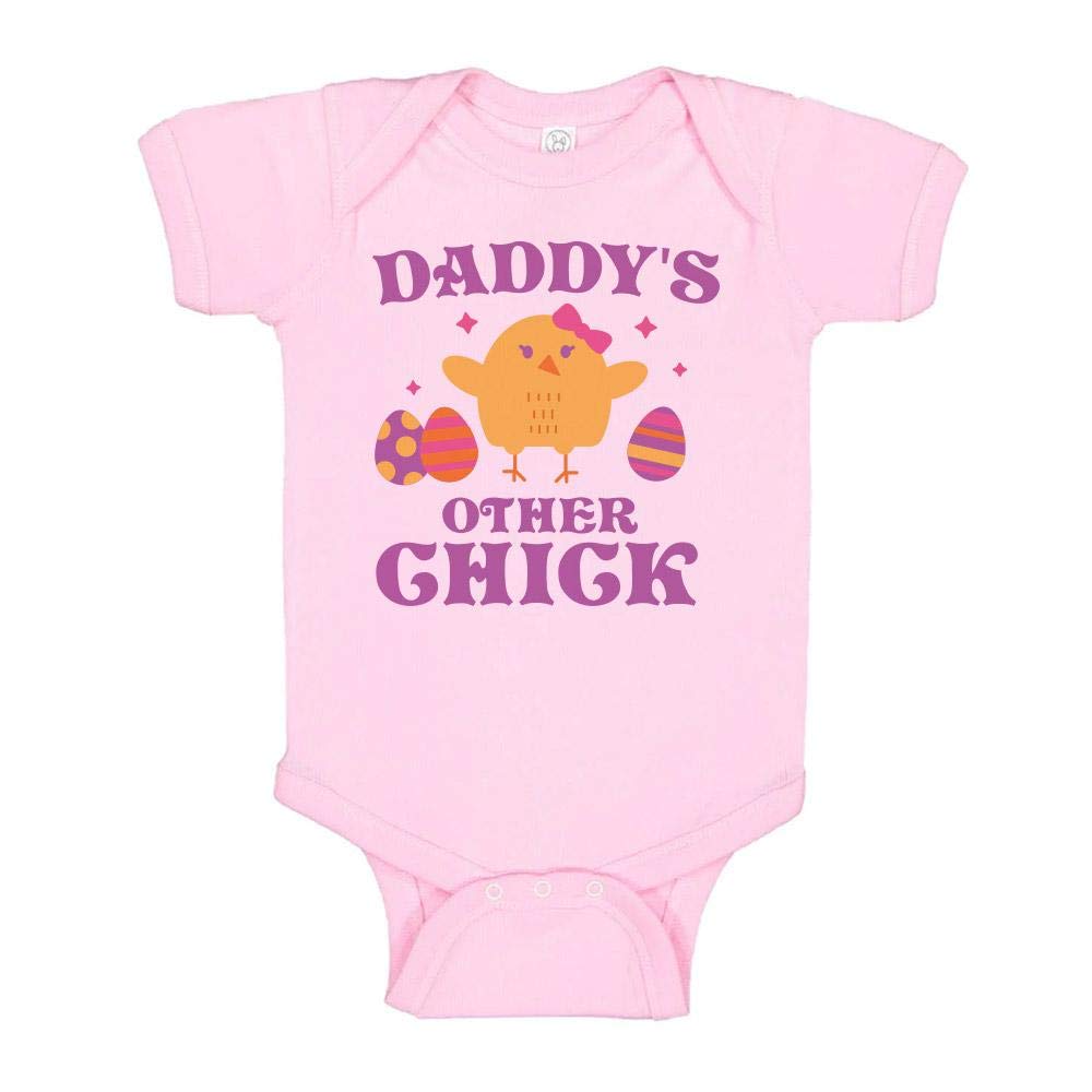 TATY Kids Funny 'Daddy's Other Chick' Easter Baby Bodysuit - Cute Infant Onesie for Easter Photos & Family Outfits