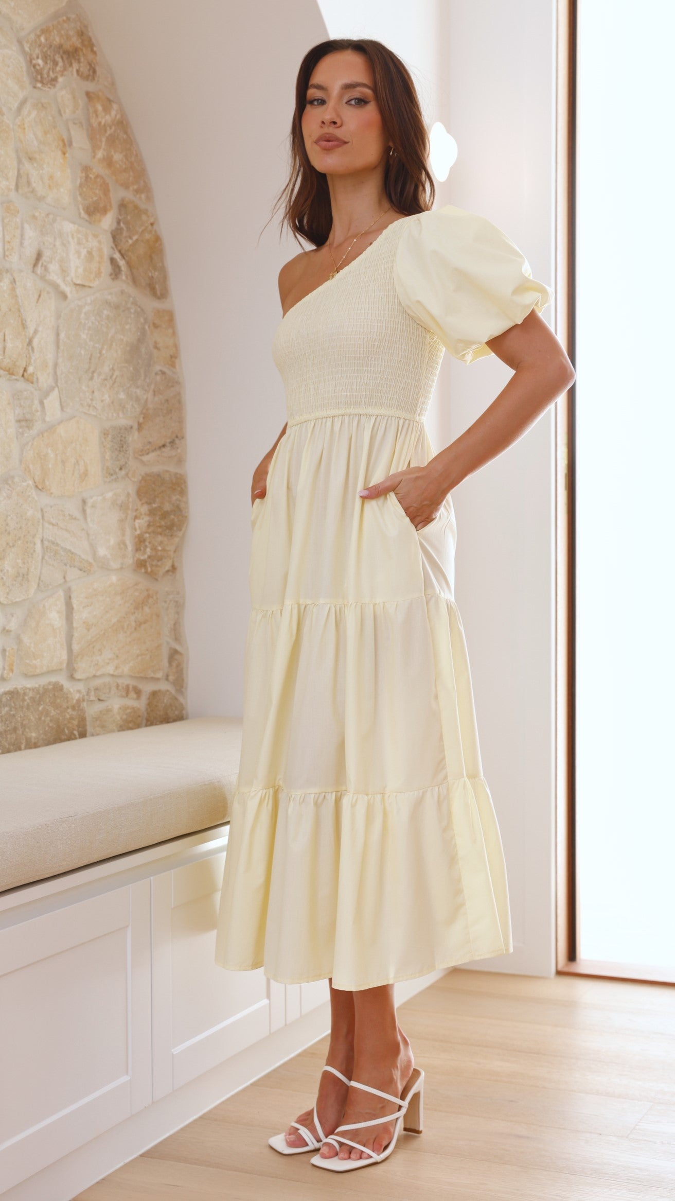 Frankie Maxi Dress for Women - Flowy Long Summer Dress in Yellow | Perfect for Beach, Vacation & Casual Outings