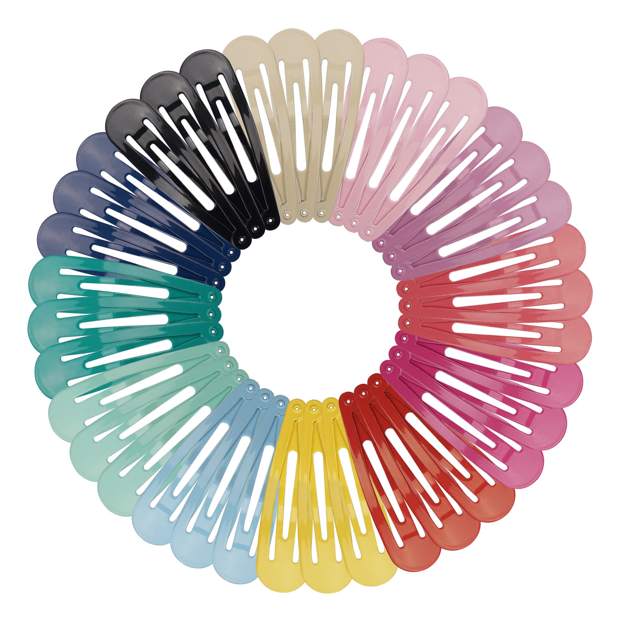 40 Pcs 2.75 Inch Metal Snap Hair Clips for Women Girls Kids Teens - Cute Candy Color Hair Barrettes & Pins - Perfect for Birthday Parties, School, Daily Styling & Gifts