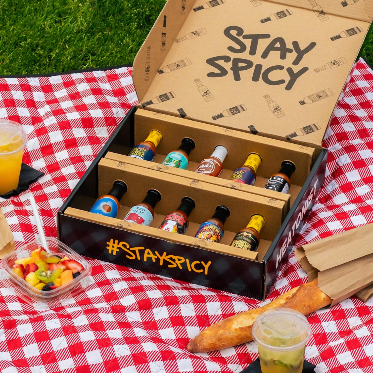 Hot Ones Season 24 Hot Sauce Gift Set - 10-Pack Small Batch Hot Sauce Sampler with Natural Ingredients (5 fl oz Bottles) - Perfect for Spicy Food Challenges, Gifts & Flavor Exploration
