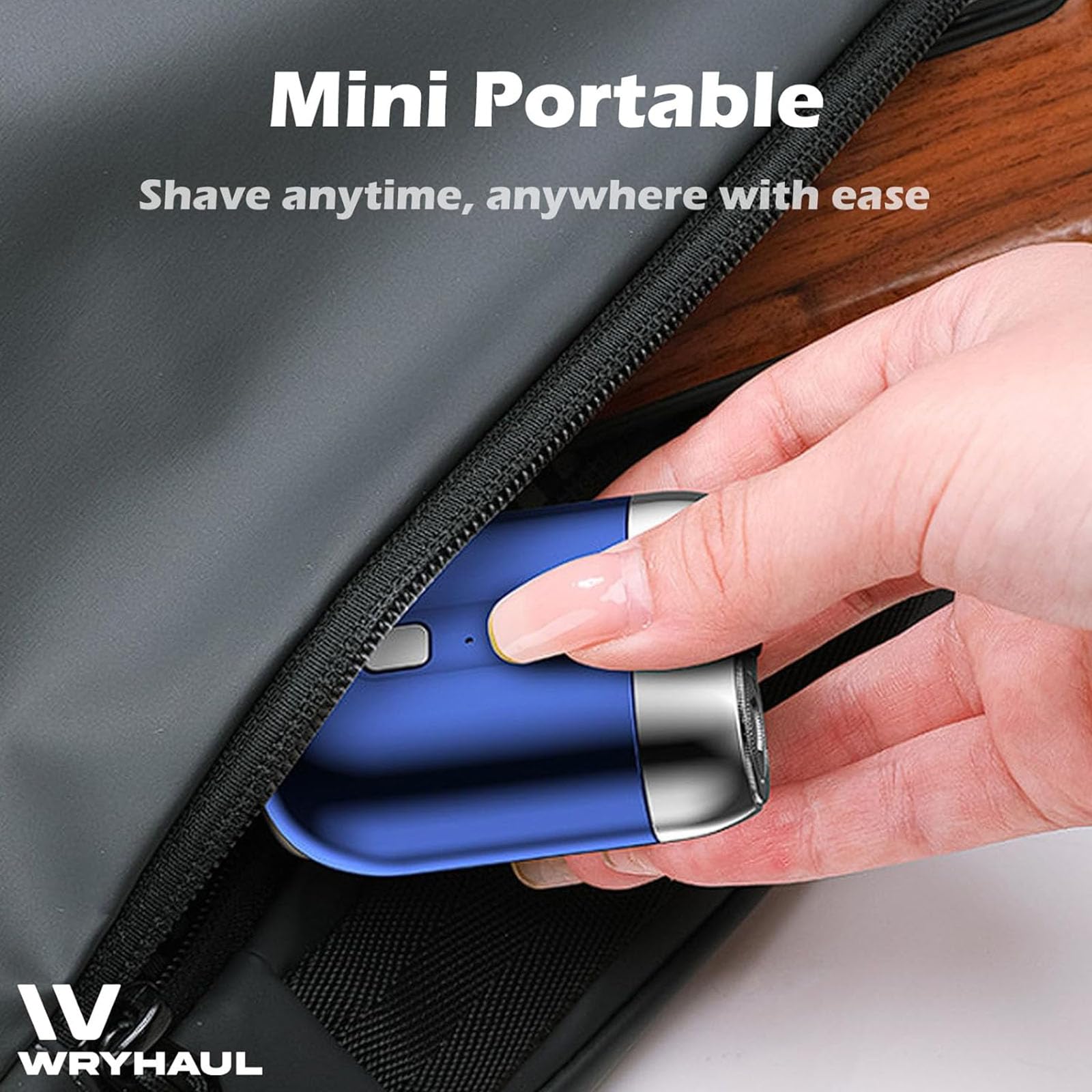 Peonly Mini Dual-Head Electric Shaver - Rechargeable Waterproof Wet/Dry Trimmer for Women & Men, Portable Travel Razor for Face & Body Grooming, Smooth Shaving at Home or On-The-Go (Black)