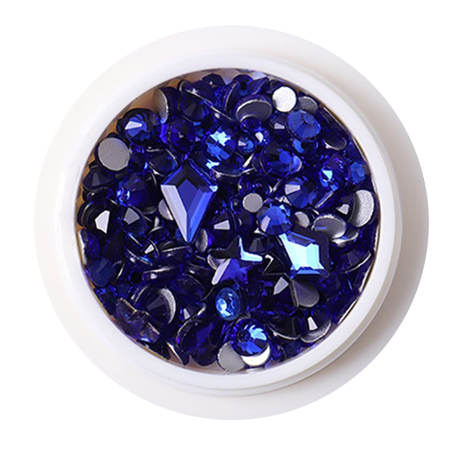 MoonlightsTreasure Box Flat Bottom Crystal Nail Diamonds - Assorted Colors Nail Jewelry Set for Nail Art & Manicure | Perfect for DIY Nail Design, Bridal Nails & Special Occasions