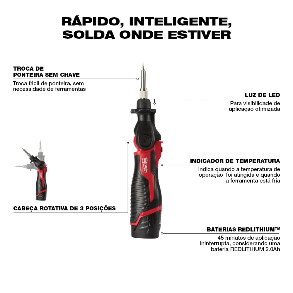 M12 Soldering Iron (Bare Tool) - Professional Cordless Soldering Gun for Electronics Repair, DIY Projects & Home Improvement - Perfect for Wiring, Circuit Boards & Jewelry Making