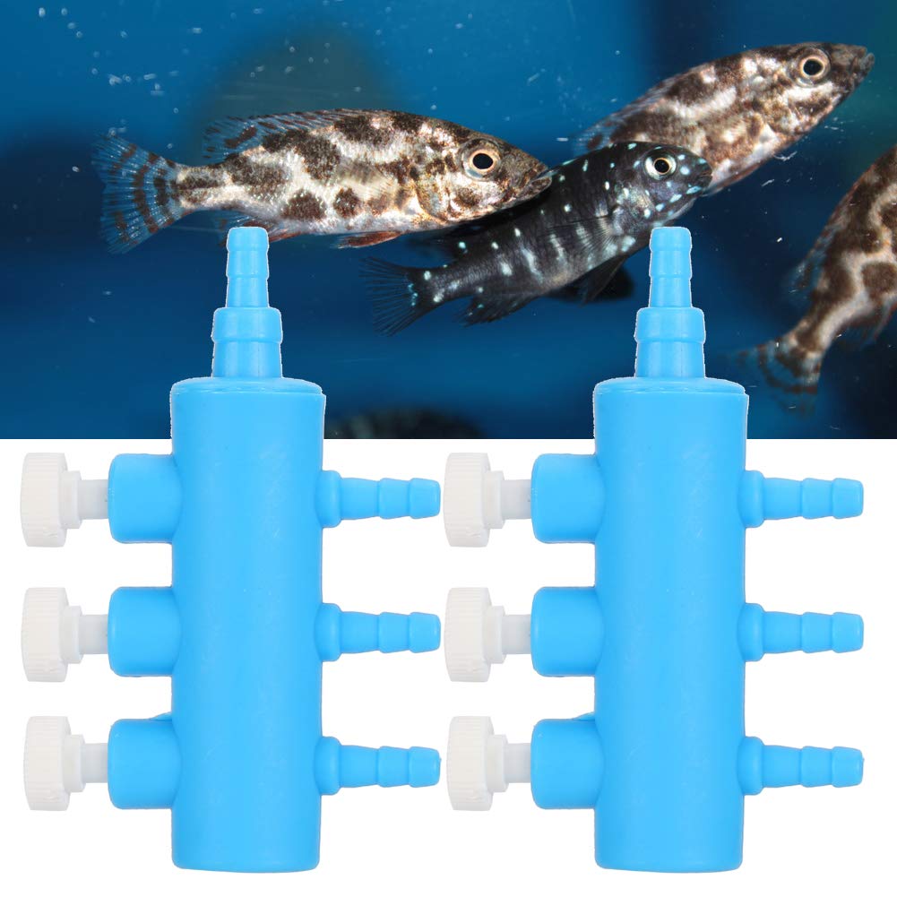 2PCS Aquarium Air Splitter Control Valve - Adjustable Airline Tube Connector for Fish Tank Air Pump Accessories | Perfect for Multiple Tank Setups & Bubble Walls
