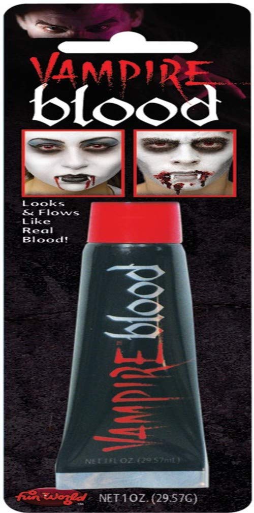 Fun World Theatrical Blood - Realistic Fake Blood for Halloween Costumes, Theater Makeup & Special Effects | Professional Grade SFX Blood for Cosplay, Haunted Houses & Movie Props