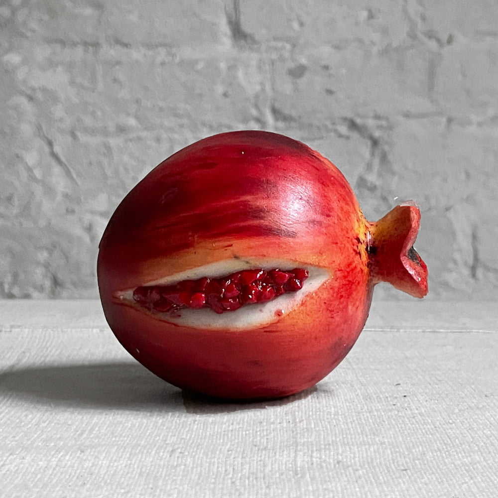 Premium Carrara Marble Pomegranate with Seeds - Elegant Home Decor & Kitchen Fruit Display for Dining Table Centerpiece and Mediterranean Style Interior Design