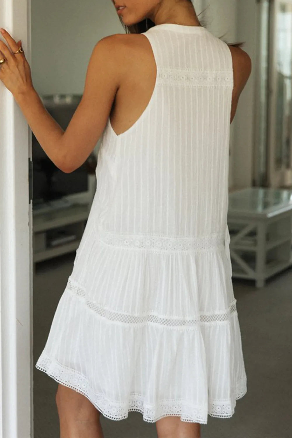 Stylish Half Button Sleeveless Mini Dress for Women - Summer Casual & Party Wear - Perfect for Dates, Beach Outings, and Night Events