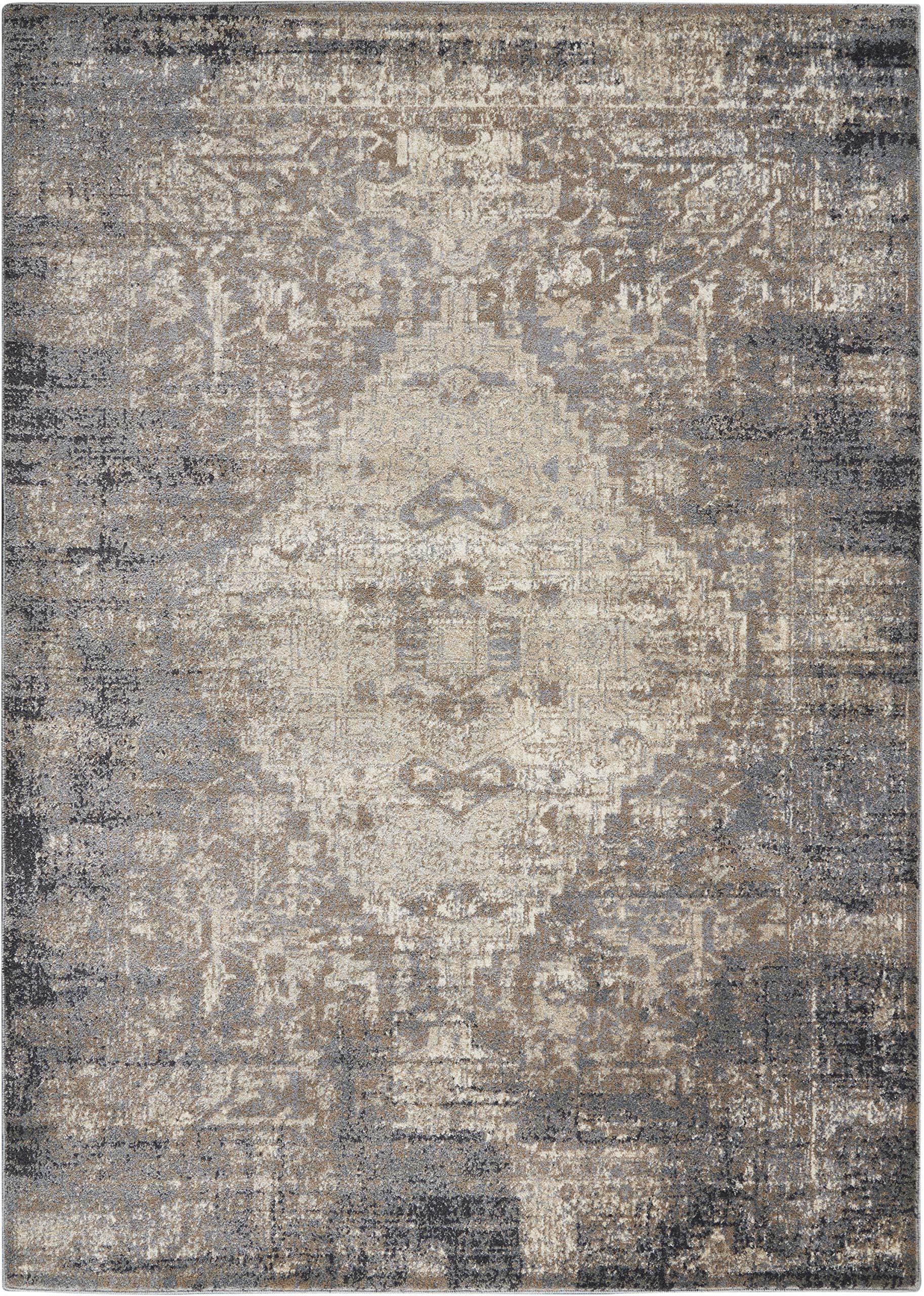 Kathy Ireland Moroccan Celebration Farmhouse & Country Grey/Slate 5'3
