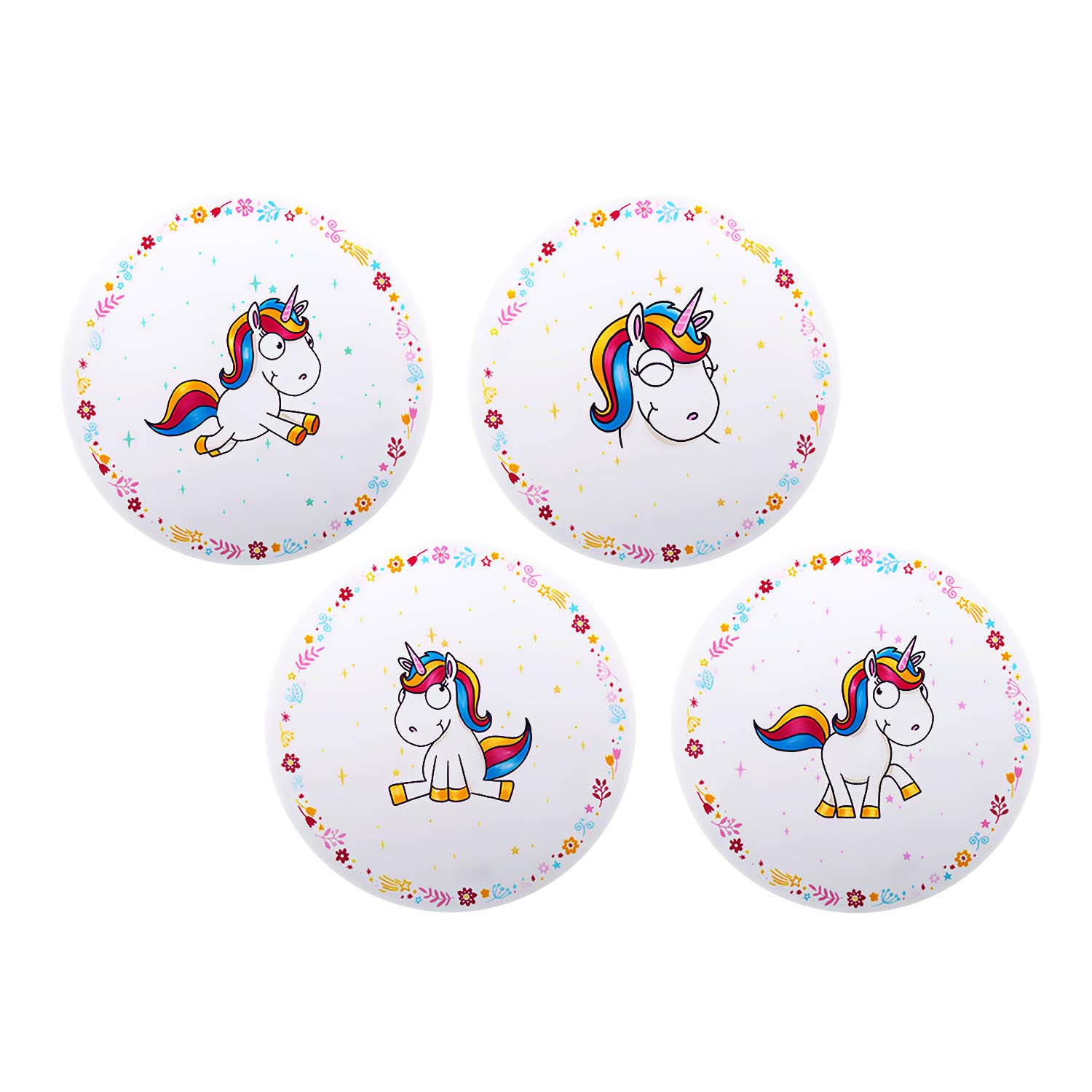 Unicorn Place Mats Set of 4 - Non-Slip Waterproof Table Mats for Kids, Girls Birthday Party Decor & Dining Table Protection
