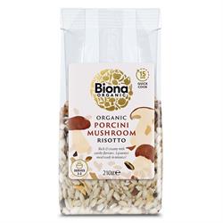 Biona Organic Porcini Mushroom Risotto 210g | Premium Italian Rice Dish | Vegan & Gluten-Free | Perfect for Gourmet Dinners & Meal Prep