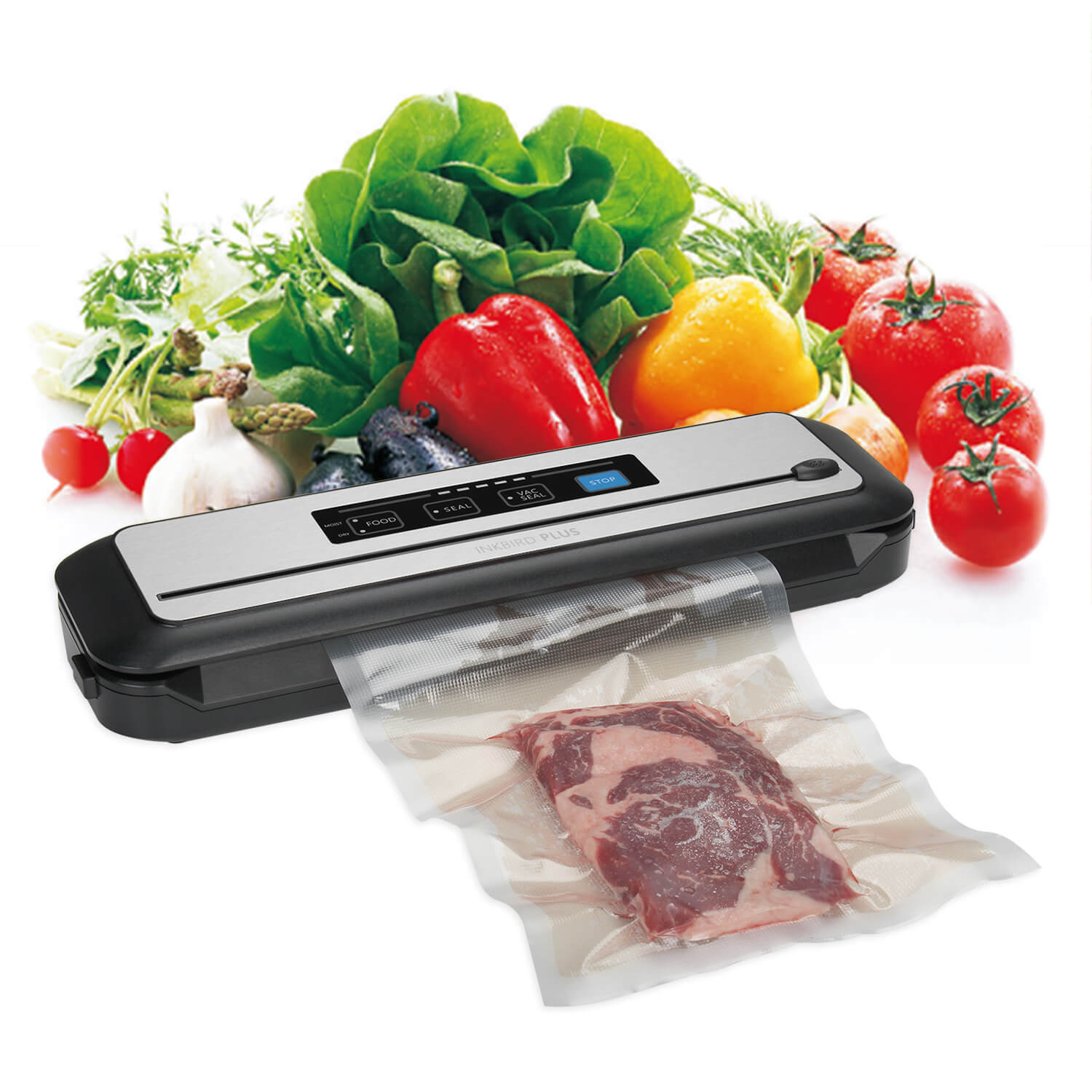 INK VS01 Vacuum Sealer Machine for Food Preservation - Compact & Efficient Vacuum Sealing System for Freshness, Sous Vide, Meal Prep & Storage