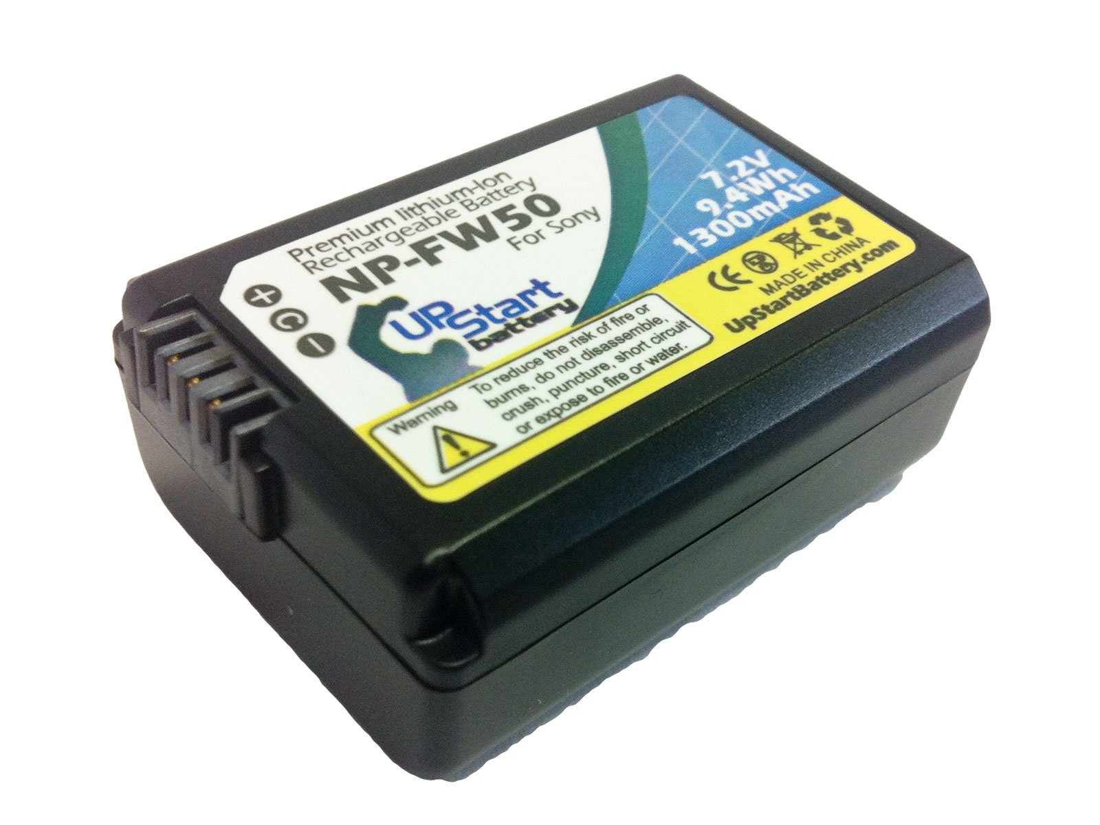 2 Pack Sony NP-FW50 Replacement Battery & Charger - 1300mAh 7.2V Li-ion Compatible with Sony A7R, A7, A7S, A6000 Series Digital Cameras - Perfect for Travel, Photography & Professional Shooting