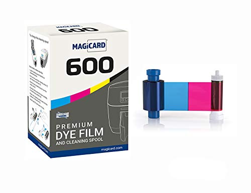Bodno Magicard 600 Printer MB300YMCKO Color Ribbon - YMCKO - 300 Prints Premium CR80 30 Mil PVC Cards for High-Quality ID Badges, Membership Cards & Loyalty Programs (300 Count) - Perfect for Office, School & Event Security