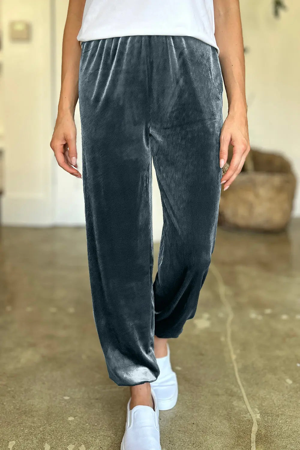 Comfortable Stretch Pocketed Elastic Waist Joggers for Women - Soft Lounge Pants for Running, Yoga & Casual Wear