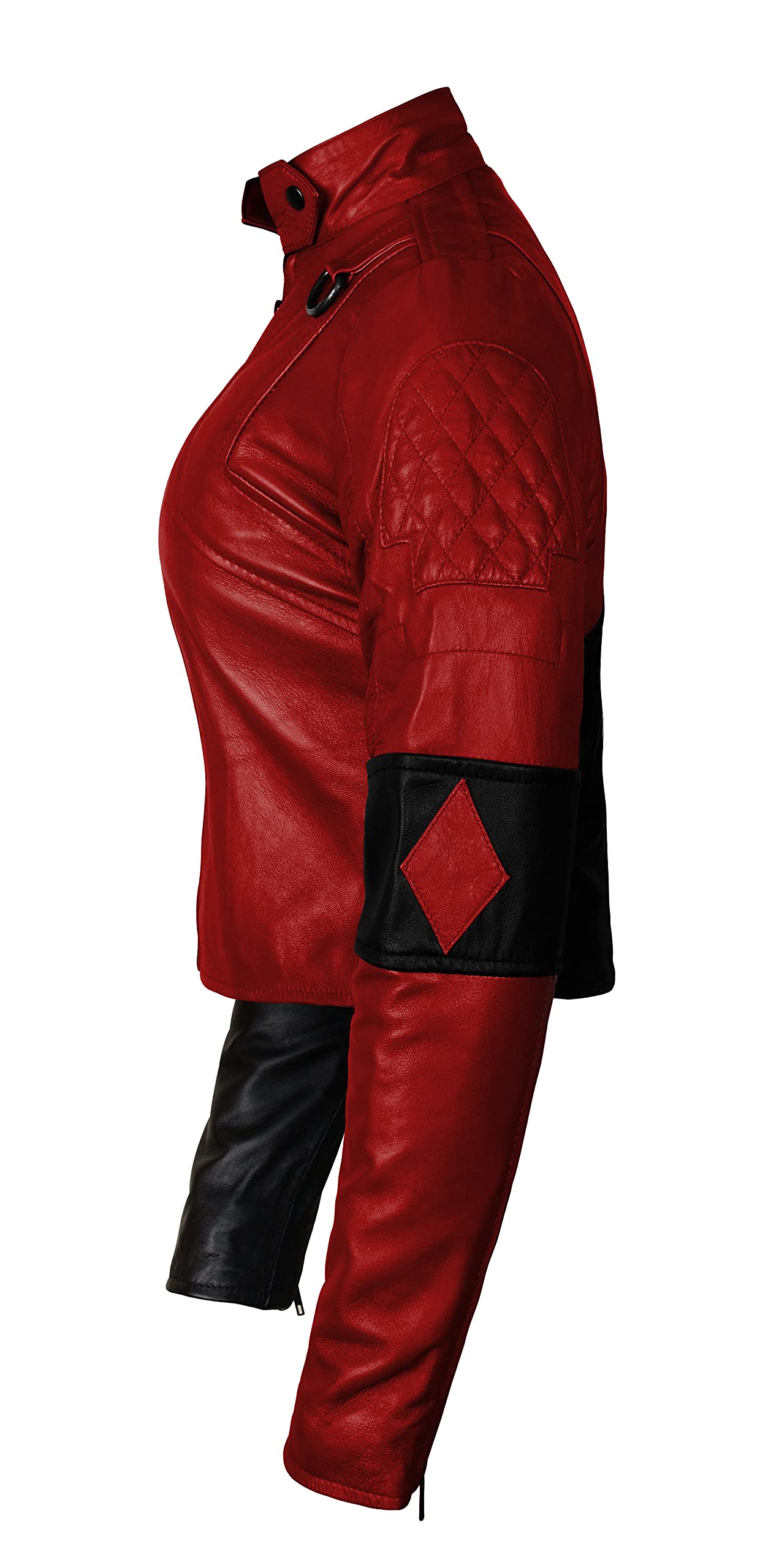 Harley Quinn Women's Halloween Costume - Queen of Hearts Cosplay Jacket for Women | DC Comics Superhero Outfit for Halloween Parties & Comic Conventions