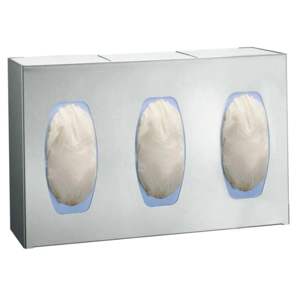ASI 0501 3 Surgical Glove Dispenser - Surface Mounted Satin Finish - 3 Box Capacity | Perfect for Hospitals, Clinics & Medical Offices