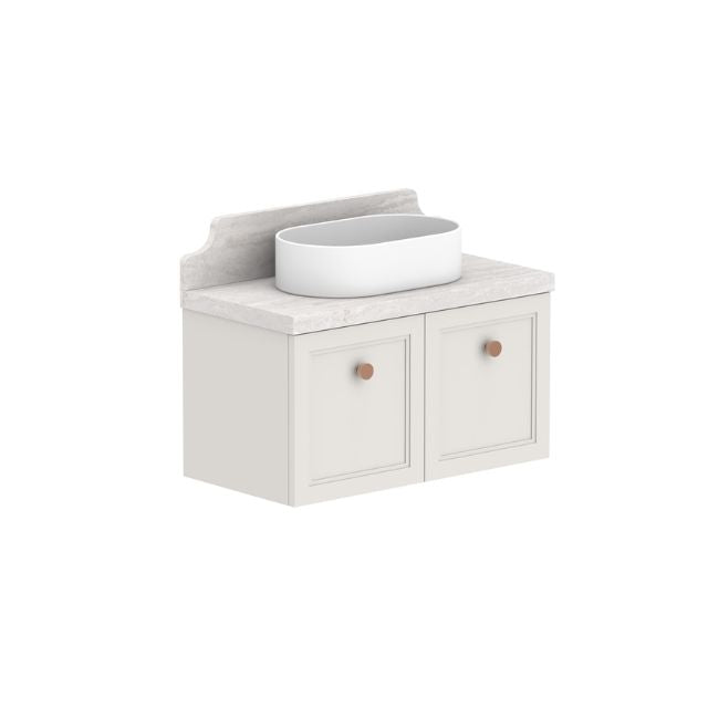 ADP Mabel Wall-Mounted Vanity with Durasein Countertop - Modern Bathroom Sink Cabinet for Small Spaces, Perfect for Apartments & Powder Rooms
