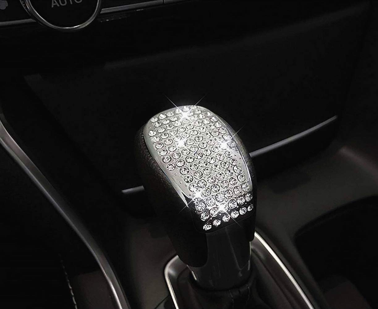 Sparkling Rhinestone Gear Shift Cover for Honda Accord 2018-2023 Models (Sport/EX/EX-L/Touring) - Bling Car Accessories | Enhances Interior Style & Adds Luxury Touch to Your Sedan