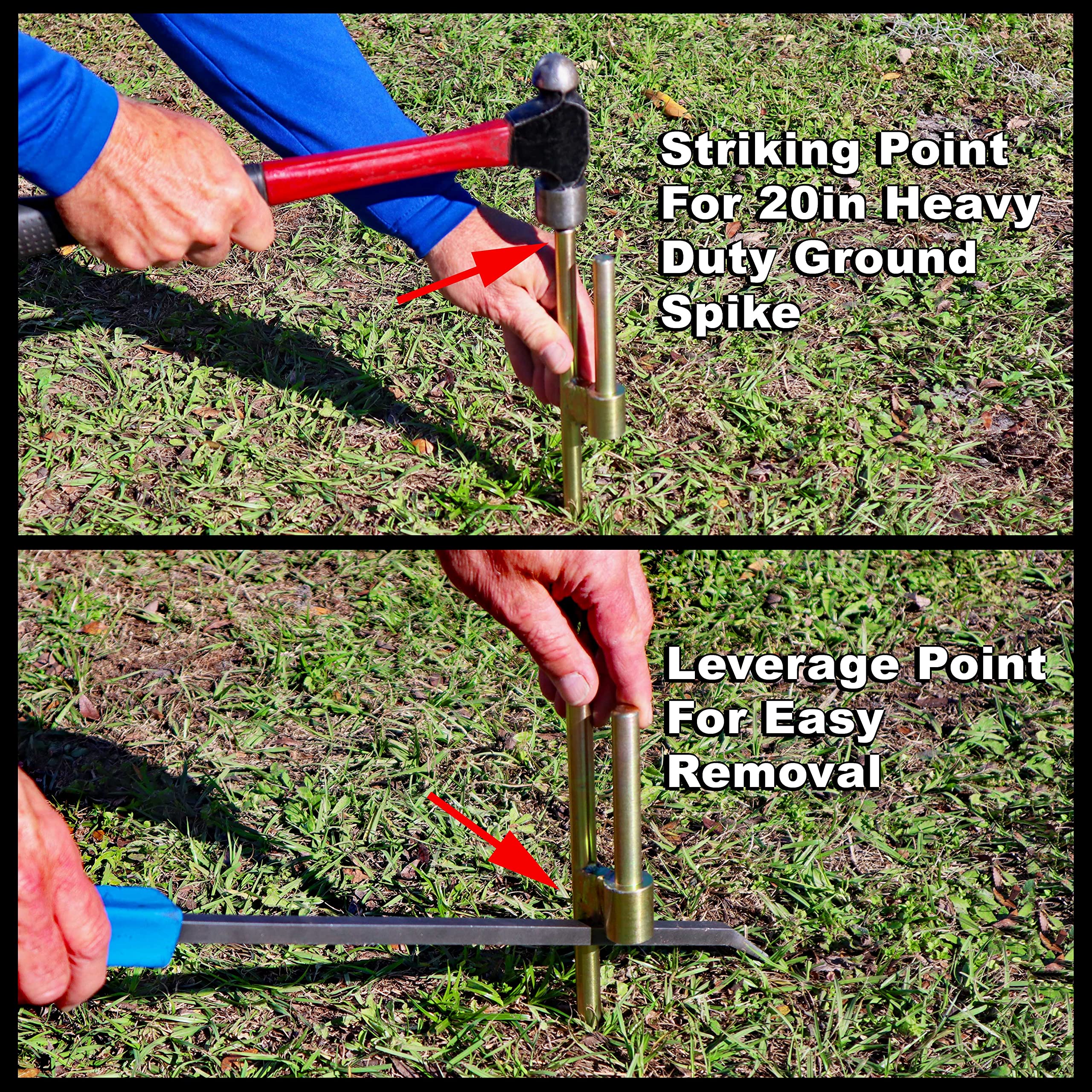 Portable Flag Pole Kit - 11ft Telescoping Fiberglass Pole with 1¼