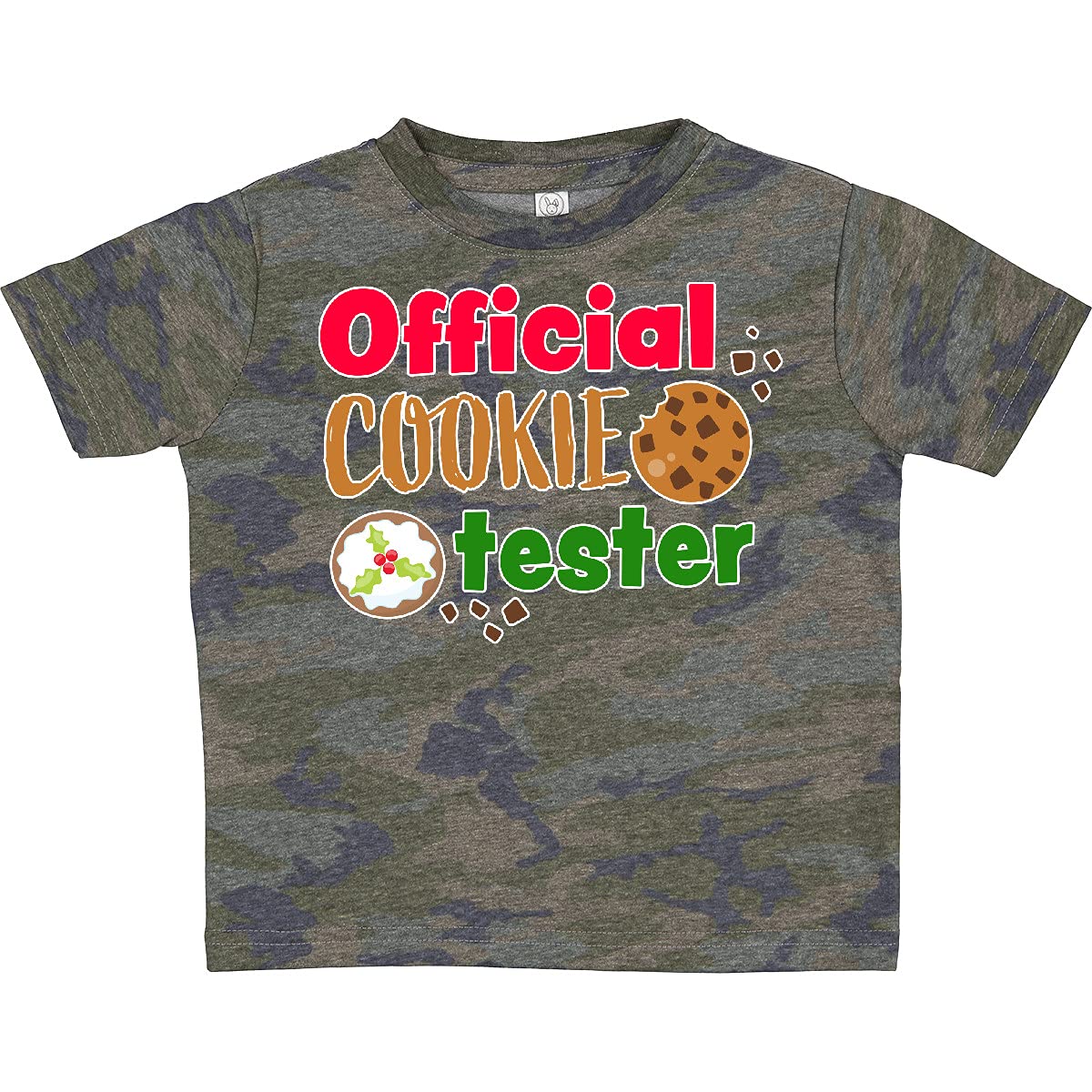 Inktastic Official Cookie Tester Christmas Cookies Toddler T-Shirt - Funny Holiday Baking Gift for Kids & Toddlers - Perfect for Christmas Parties, Baking Activities & Family Gatherings