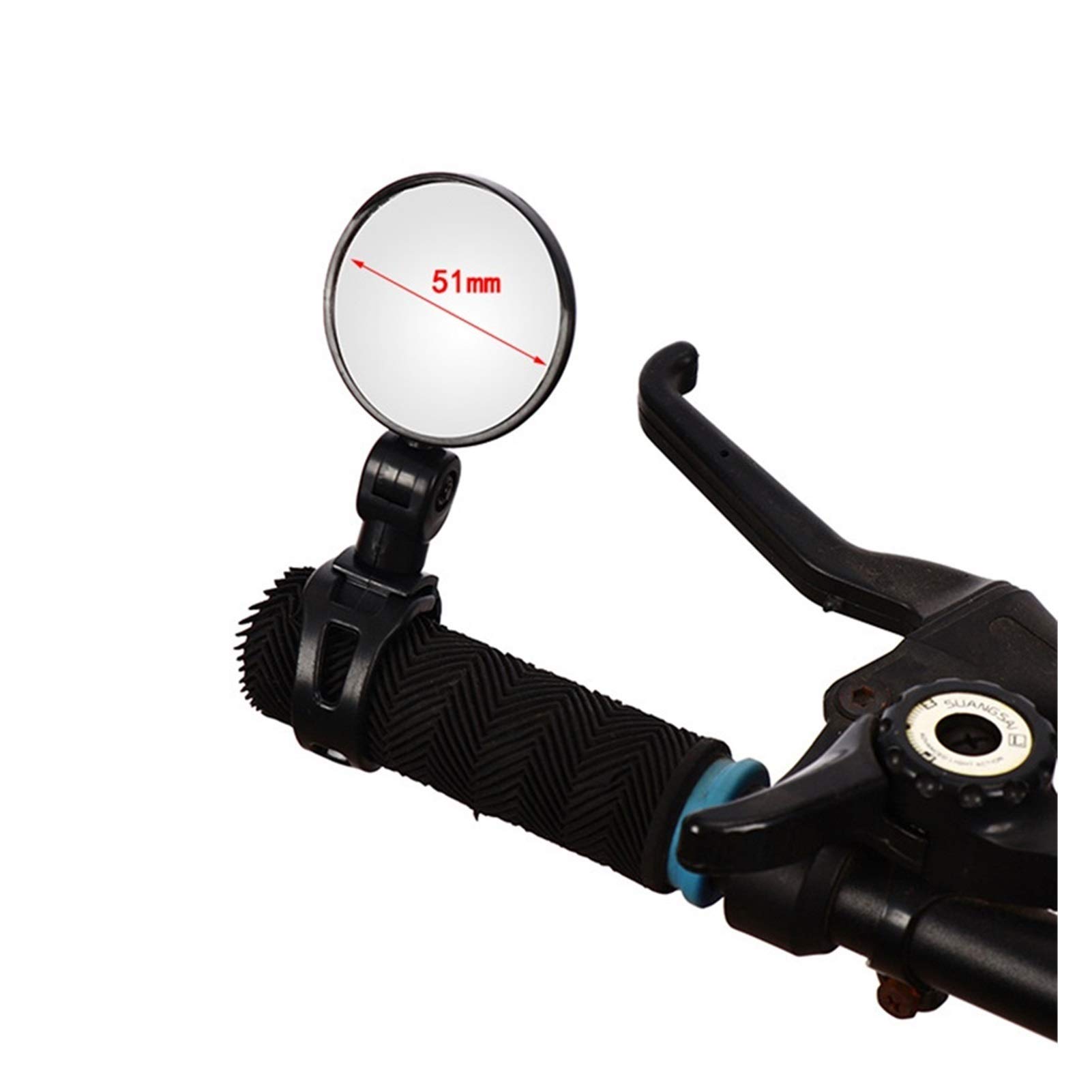 TYUXINSD 51mm Round Adjustable Bicycle Rearview Mirror - MTB Road Bike Safety Tool, Handlebar Back Eye Cycling Mirror for Enhanced Visibility (1 Piece) - Perfect for Commuting, Mountain Biking & Urban Cycling Safety