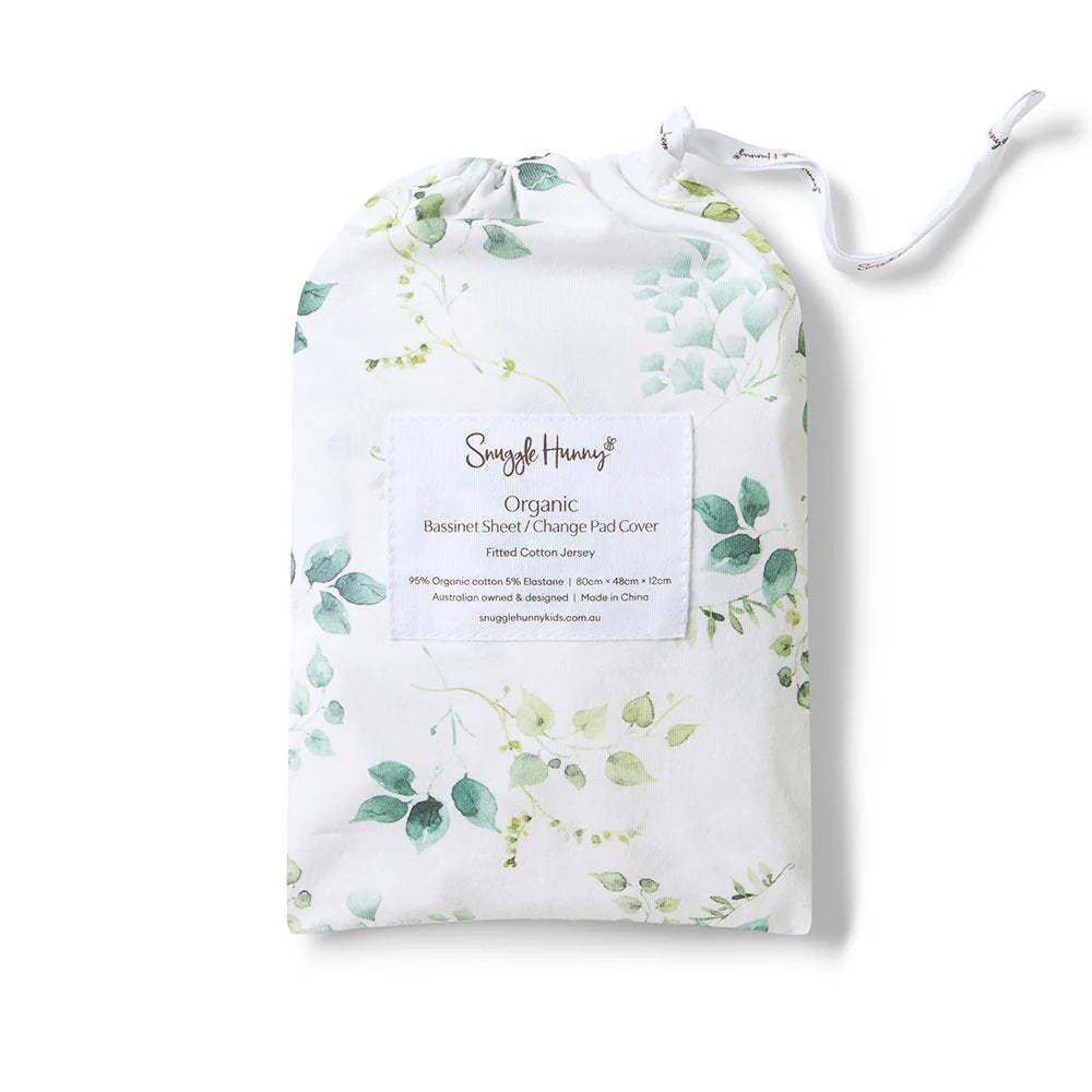 Soft & Breathable Bassinet Sheet & Changing Pad Cover - Snuggle Hunny Eden Collection - Perfect for Nursery, Baby Bedding, and Diaper Changes