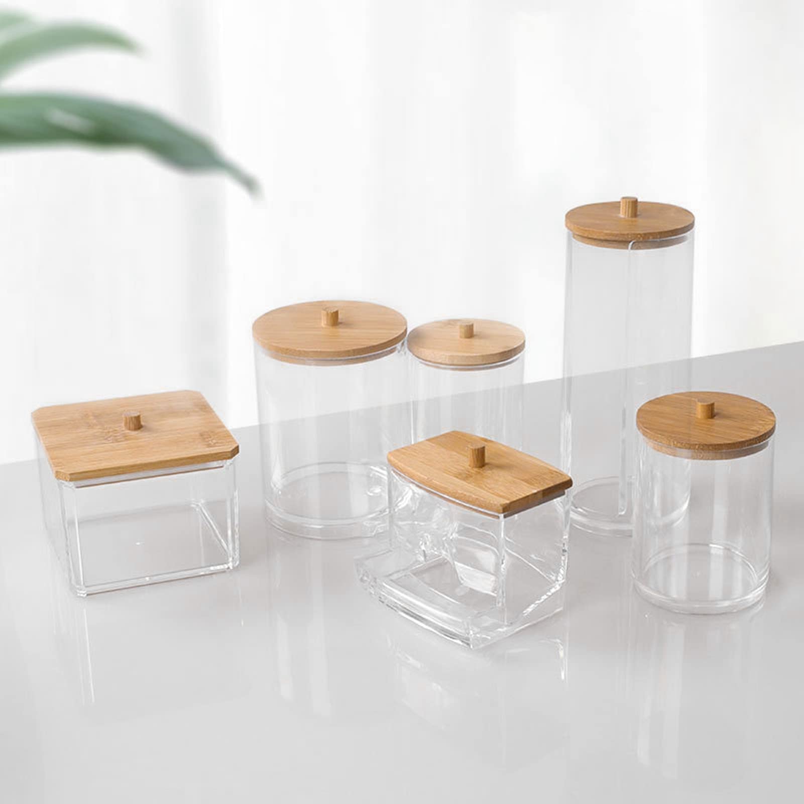 EXCLUZO Cotton Swab Storage Case - Clear Transparent Makeup Organizer Box with Durable Cover for Jewelry & Beauty Tools | Perfect for Travel, Bathroom Counter & Vanity Organization