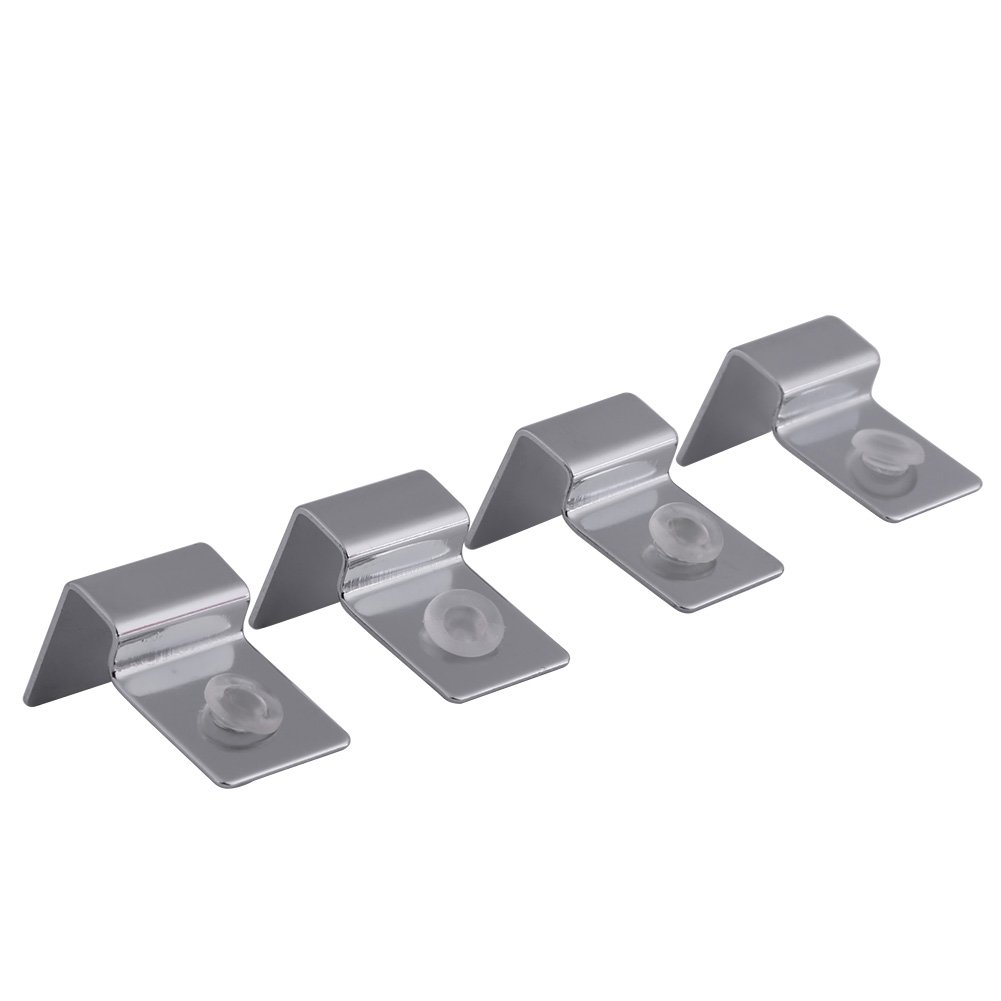Stainless Steel Aquarium Glass Cover Clips 4PCS - Fish Tank Lid Bracket for Secure Cover Support