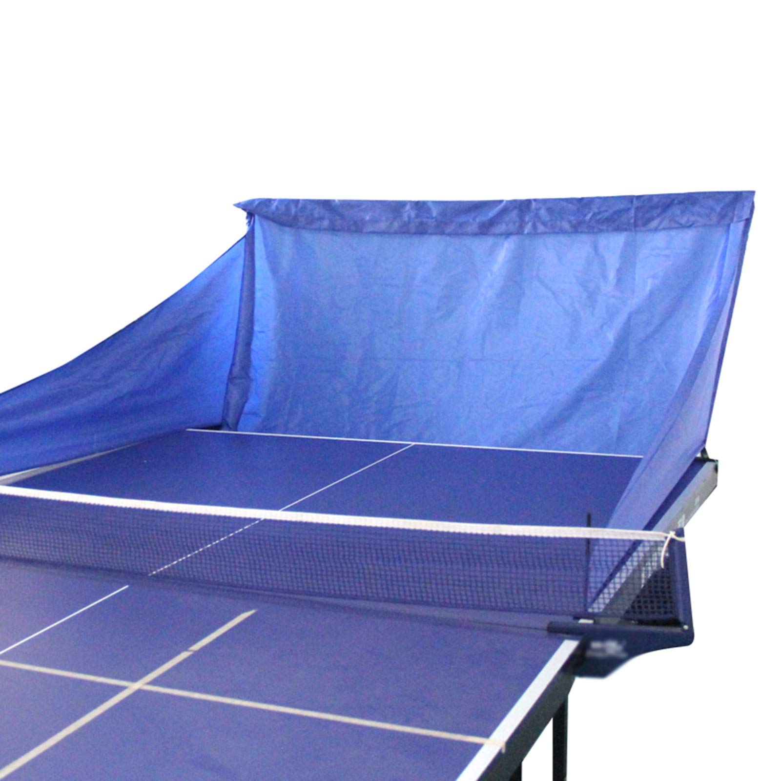 XJJUN Ping Pong Ball Collector Net - Fast Assembly Training Aid for Table Tennis Practice | Fits Most Regulation Ping Pong Tables | Blue | Perfect for Solo Drills & Coaching Sessions