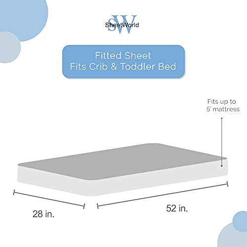 SheetWorld 100% Cotton Percale Crib Sheet Set - 28