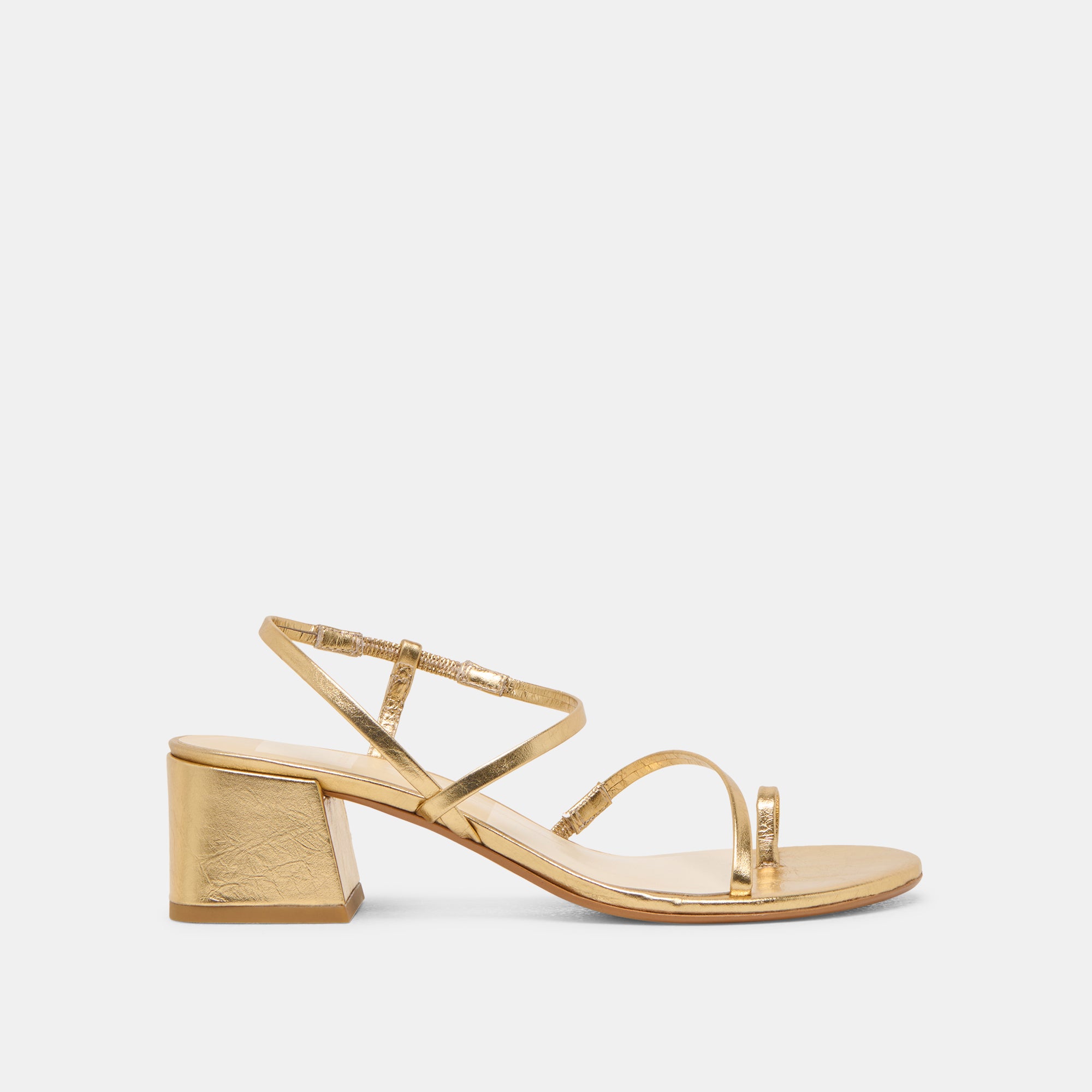 TRINI Women's Gold Leather High Heels - Elegant Stiletto Pumps for Parties, Weddings & Evening Events