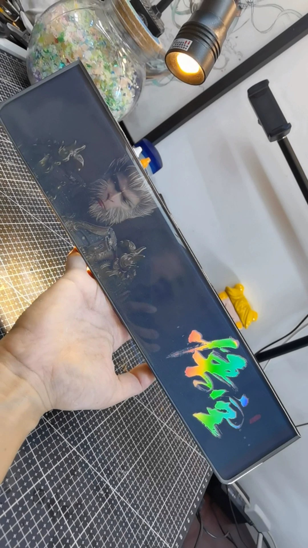 Black Myth: Wukong Themed Handmade Custom Resin Keyboard Wrist Rest - Ergonomic Gaming & Office Keyboard Accessory for Comfortable Typing - Perfect for PC Gamers and Programmers